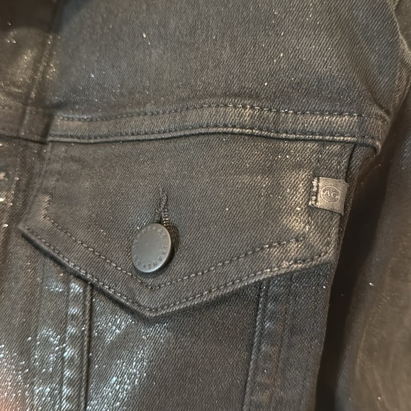 AG Adriano Goldschmied black denim jacket Robyn vintage medium NWT - Picture 2 of 12